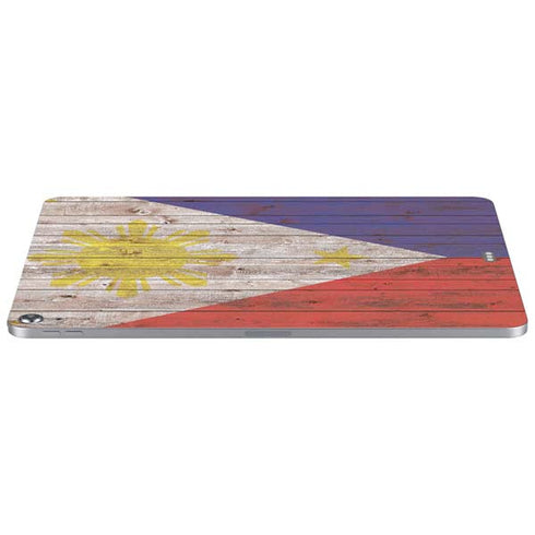 Philippines Flag Dark Wood Apple iPad Air Skin